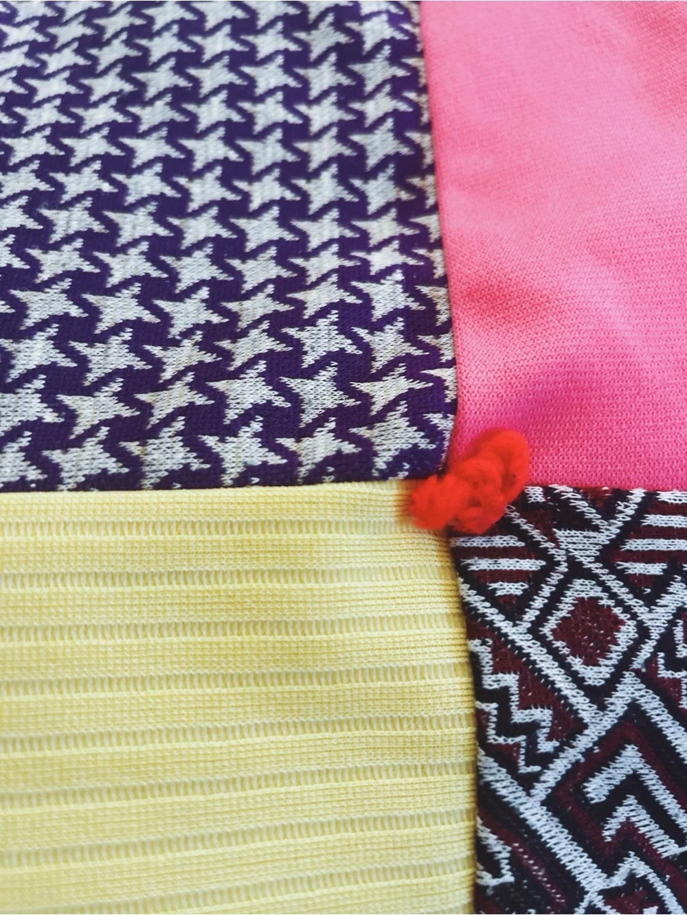 Grandma Vintage handmade patchwork tied lap quilt/throw blanket